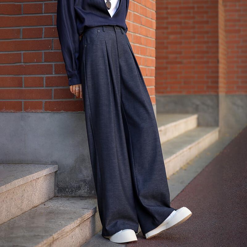 Demana Women's Autumn Pleated Straight Leg Commuter Pants