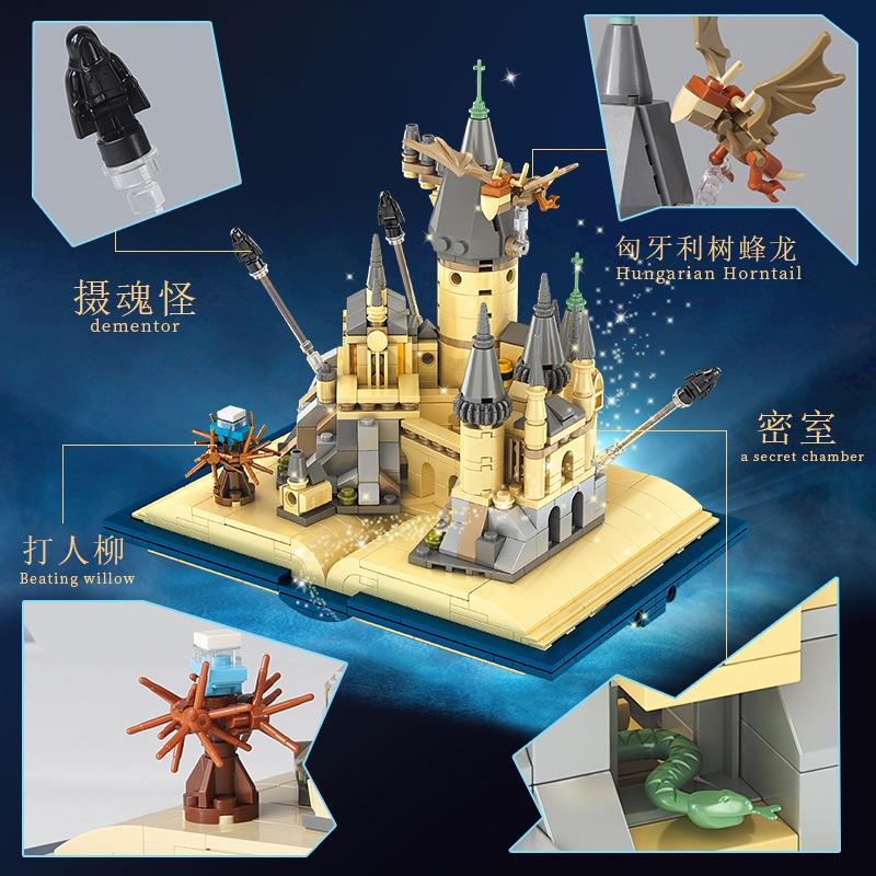 Castle Book Building Blocks Moc Assembly 3D Model Dragon Moc Mini Brick Figure Toys For Kids Christmas Gift
