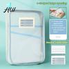Transparent Stationery Bag Mesh Zipper Pouch File A4 Letter Size 3-Layer Quality Storage Case with Handle Document Organizer for School Travel Office