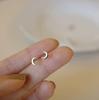 S925 Sterling Silver Glossy Moon Studs Women's Special-Interest Design Simple Light Plate Crescent Earrings