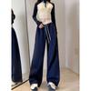 Damen High-Waist Colorblock Wide-Leg Jogginghose für Frühling/Herbst 2026