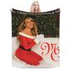Mariah Carey Christmas Blanket Quality Super Warm Throw Blanket Winter Students Couch Chair Funny Bedspread