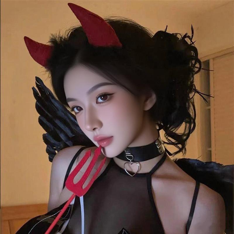 Djevelhorn Pannebånd Tegneserie Kul Djevel Cosplay Fotorekvisitter Hårpynt
