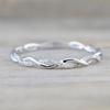 Fashion Thin String Twist 925 Silver Rings Mini Finger Ring Micro Diamond Full Pave Setting Nobility Roztomilé šperky na svatbu