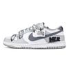 Dunk Graffiti Cushioning, Wear Resistant Low Top Skateboard Shoes Men's White Gray DD1391-103(Team58-)