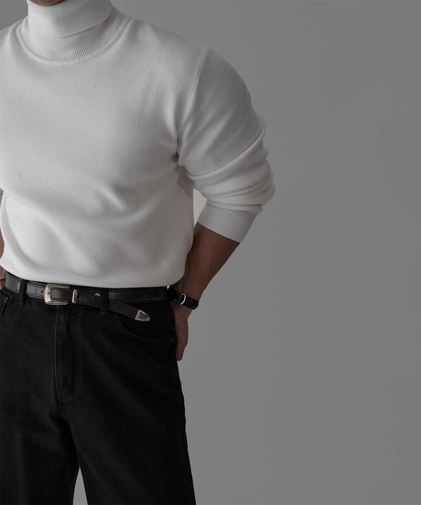 Baulopeulodeogteu Soft Double-Weave Turtleneck Knit [Ivory]