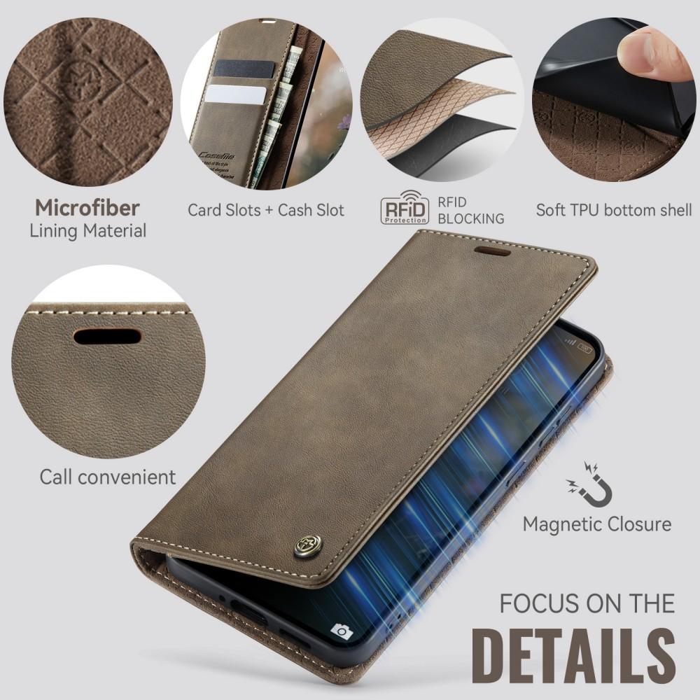 Étui portefeuille à rabat magnétique en cuir CaseMe pour XiaoMi Poco M8 Pro RedMi Note 15 Pro Plus + 5G Fente pour carte Anti-choc Housse arrière