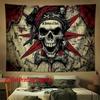 Pirate Skeleton and Treasure Digital printing polyester wall tapestry suitable for use living rooms bedrooms offices bars party