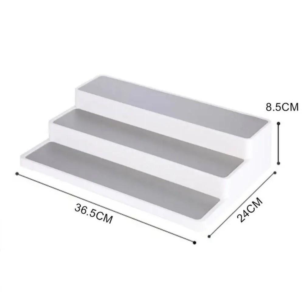 3 Tier Ladder Seasoning Rack PP Material Space Saving Condiment Bottle Rack Moisture-Proof Storage Shelf Cupboard Organize