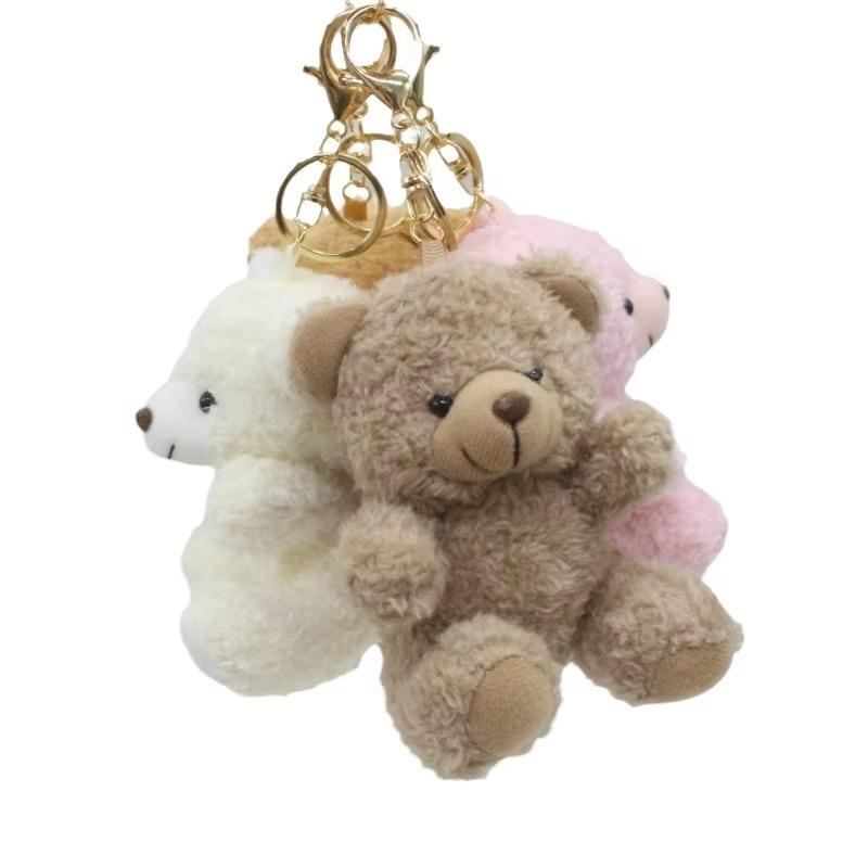 Plush Keychain 1PC Mini Pendant Bear Girl Doll with Keychain Animal Toy Bag Hanging Decoration Birthday Gift Small Dolls