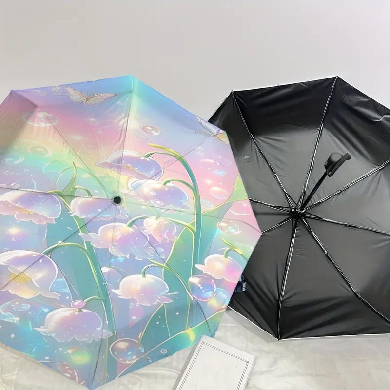 Enchanted Garden Umbrella: A Magical Companion for Outdoor Adventures, Auto-Opening & Closing, Lightweight and Durable 055