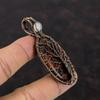 Tree Of Life Mahogany Obsidian Pendant Rainbow Moonstone Pendant Copper Wire Wrapped Pendant Unique Copper Jewelry Handmade Gemstone Pendant