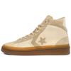 Cons Pro Leather Vintage Casual Non-Slip and Abrasion Resistant High-Top Board Shoes Unisex Brown