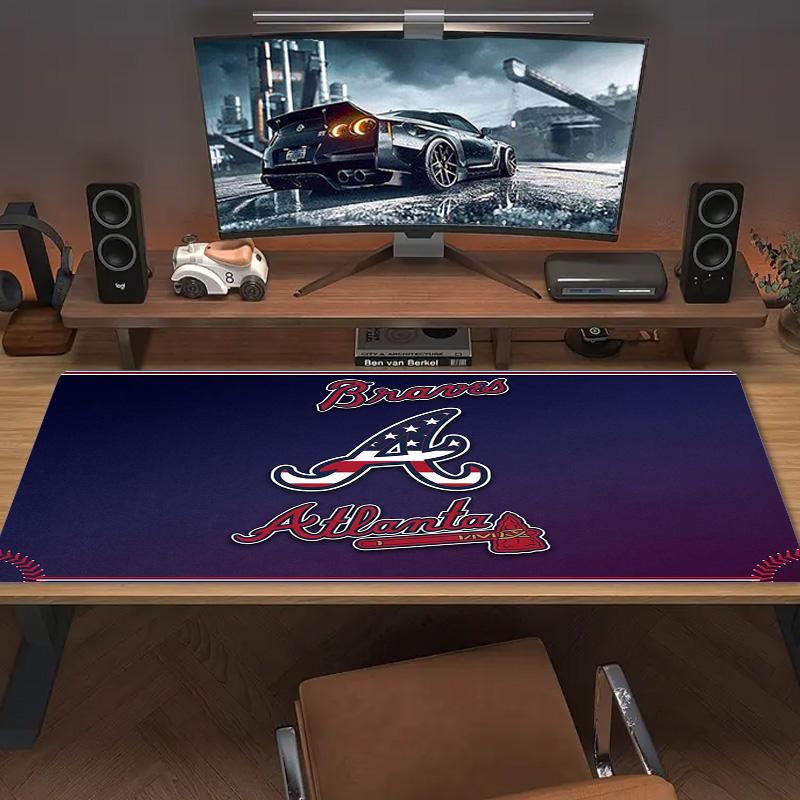 Atlanta Braves Color Mouse Pad Large Gaming Table Cushion Non-slip Laptop Tablet Big Mousepad XXL Mat Mini PC Playmat With Lock Edge