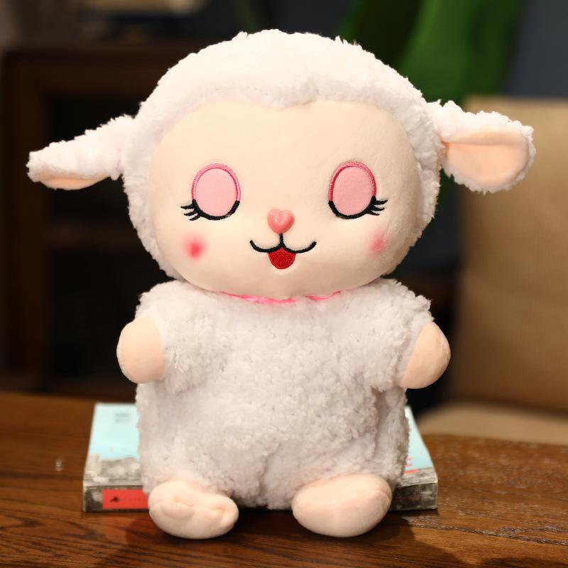 Latest Cute And Charming Sleeping Sheep Plush Toy Adorable Lamb Stuffed Doll Animal Alpaca Pillow Room Decor Cartoon Playthings Designed for Girls