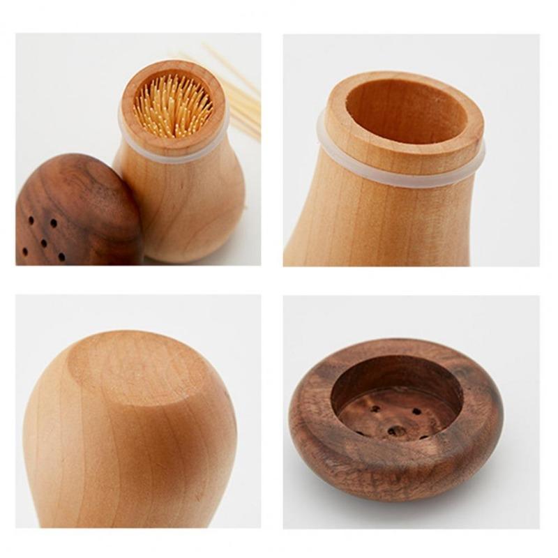 Pilz Zahnstocher Halter Zahnstocher Box Haushalt Holz Zahnstocher Box Niedliche Pilz Zahnstocher Glas Tisch Dekoration