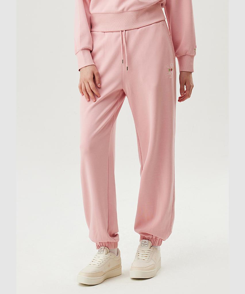 LECOQ Women'S Double Tension Loose Jogger Pants Pink (Qp322Ofp72)