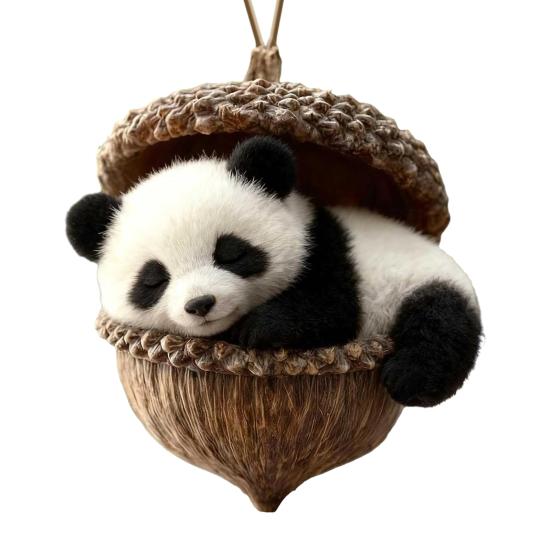 Forest Animal Acorn Ornaments Acrylic Cute Christmas Trees Hanging Decorations Rustic Home