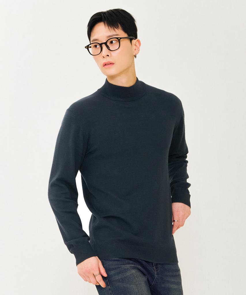 CHASECULT Men'S Essential Mock Neck Sweater - Green