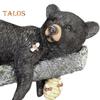 Bear Statue Hand-Painted Tree Wrap Sculpture Easy Installation Whimsical Outdoor Resin Bear Sculpture
