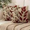 Vikama Ensemble de Taies d'Oreiller Imprimé Feuille Bohème Housse de Coussin Décoratives Artistiques pour Maison Chambre à Coucher Adapté à Toute Pièce