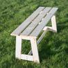 KADAX Wooden Garden Park Bench Without Backrest 119 Cm Solid Terrace Bench