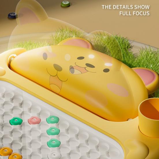 Magnetic Stroke Drawing Board Bear Design Interactive Bead Pen Game Pattern Sketching Board Portable Travel Art Kit