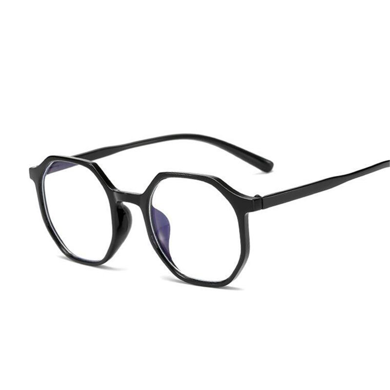 Women Men Student Polygon Nearsighted Glasses Finished Ultralight Pc Frame Short-Sight Eyewear Prescription -0.5 -1.0 To -6.0