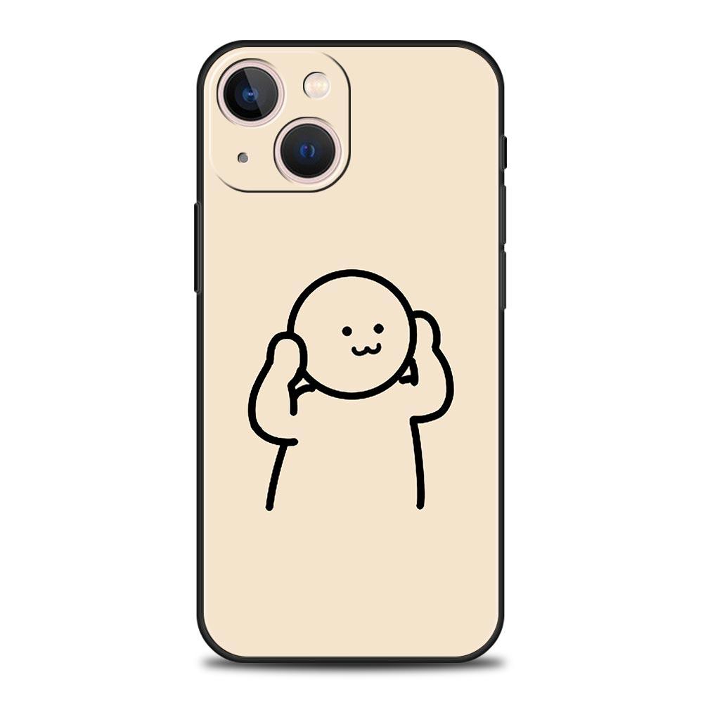 Cartoon Matchman Für iPhone 11 12 13 15 14 Pro Max Telefon Fall X XR XS 7 8 Plus SE 2020 luxus Schwarz Weiche Silikon Abdeckung Funda