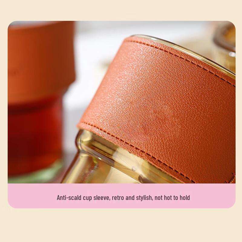 He Yu Xi Bamboo Style Glass Tumbler with Straw