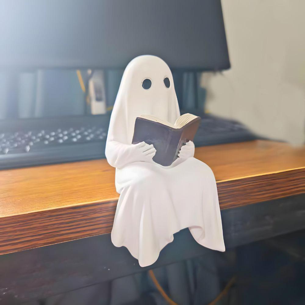 Ghost Reading Book Lamp Figurine Toy