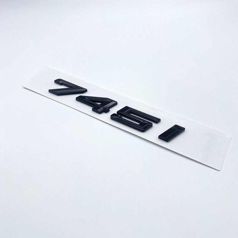 Chrome Black 730i 740i 745i 750i 760i ABS Emblem for BMW 7 Series F03 F04 G112 Car Tail Rear Trunk Logo Sticker Accessories Tx2