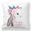 Easter Bunny Print Cushion Cover Spring Easter Egg Hare Pillowcase Home Decoration 40/45/50/60cm