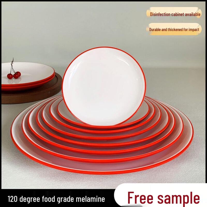 Thickened Melamine Round Serving Plate
