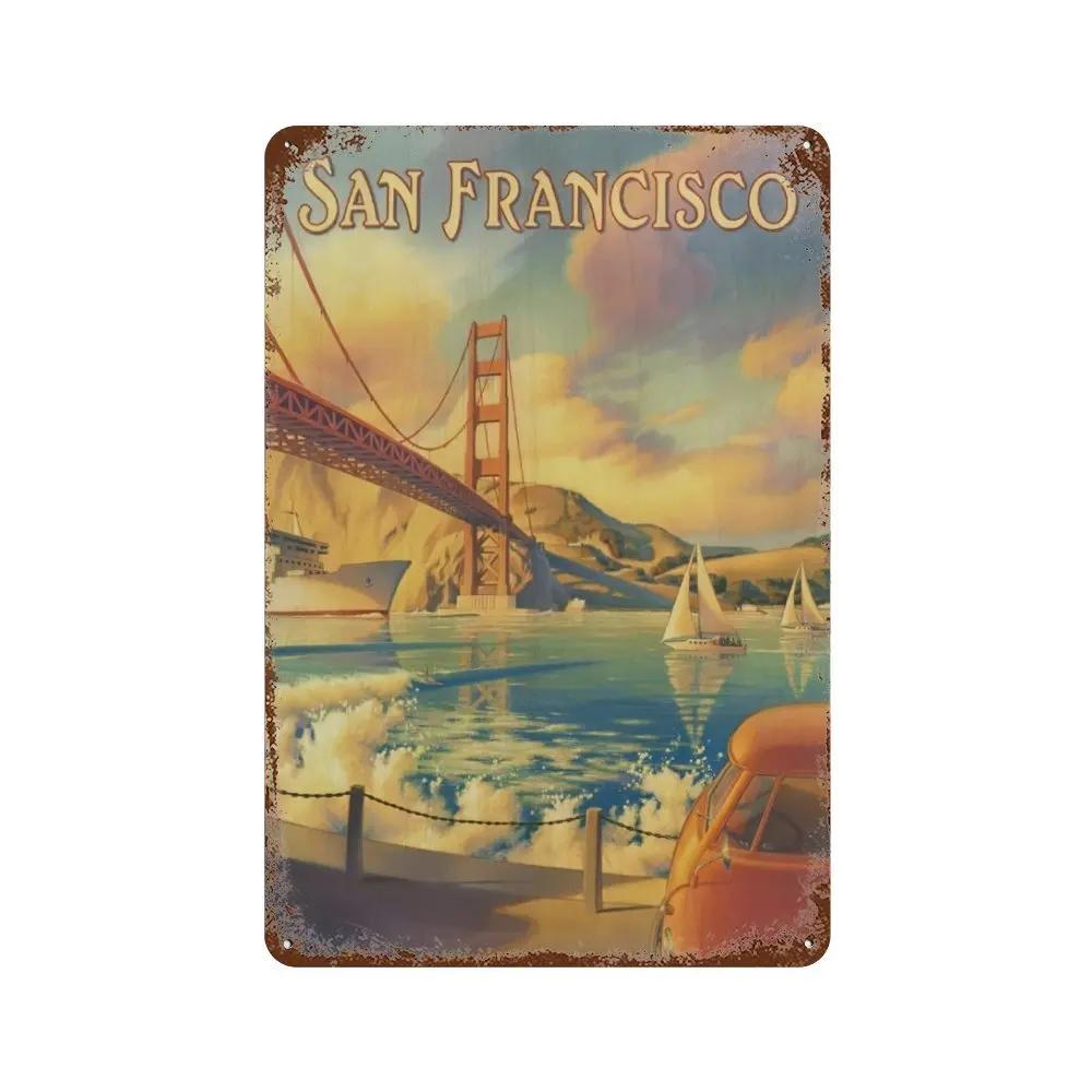 Mfoever Blech Reise Städte Schild Metallschilder Vintage Poster Japan Thailand Italien Landschaft Retro Platte Kunst Malerei Heim Bar Pub Club Dekor