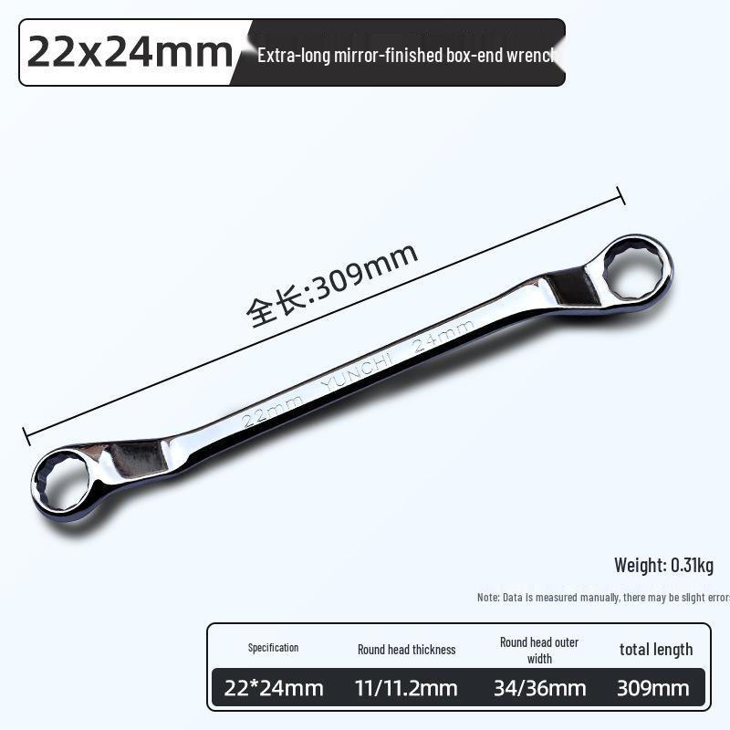 Spiegelafwerking Dubbelzijdige Ringsleutelset: 8-55mm Brillen- & Autoreparatiegereedschap