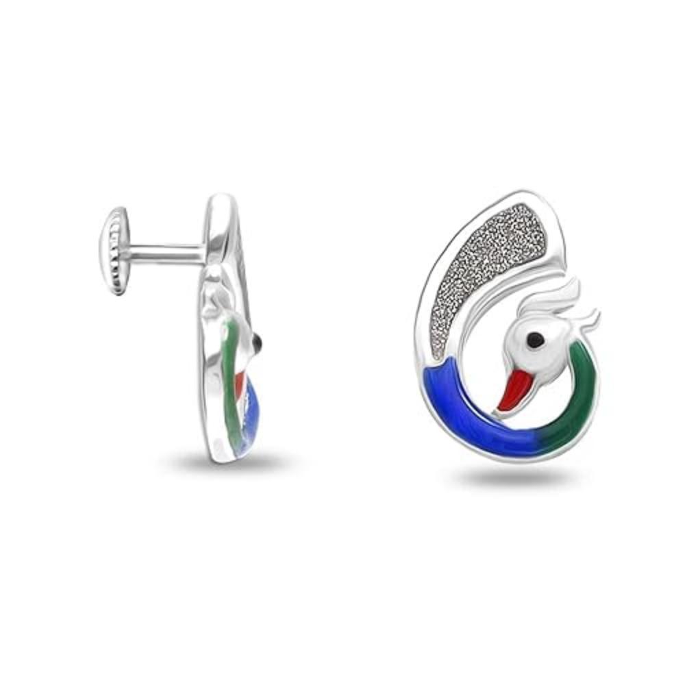 Moments 925 Sterling Silver BIS puncované malé náušnice pro ženy a dívky