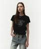 NOIRER FOR WOMAN Archive Print Crop T-Shirt (Black)