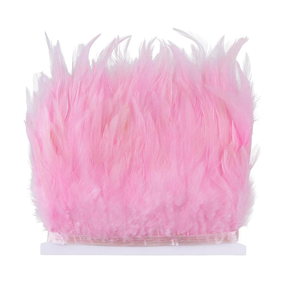 Featherwholesale Colored Chicken Feather Trims 10-15cm Ribbon Sewing Natural Pheasant Feather for Craft Dress Party Costume Plume Decor