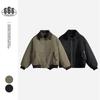 American Retro Cotton Men's Winter Jacket - Double Layer Lapel Workwear Style (MY95415)