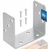 KOTARBAU® U-Shaped Screw-in Post Base 120 Mm Hot-Dip Galvanized Silver The Excellent Solution for Connecting Different Elements