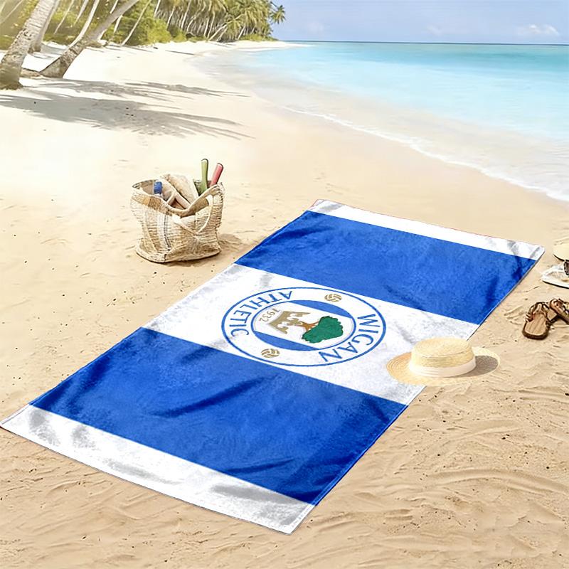 Wigan Athletic FC Print Beach Towel, Large Soft Quick Dry Towel for Beach Camping Swimming