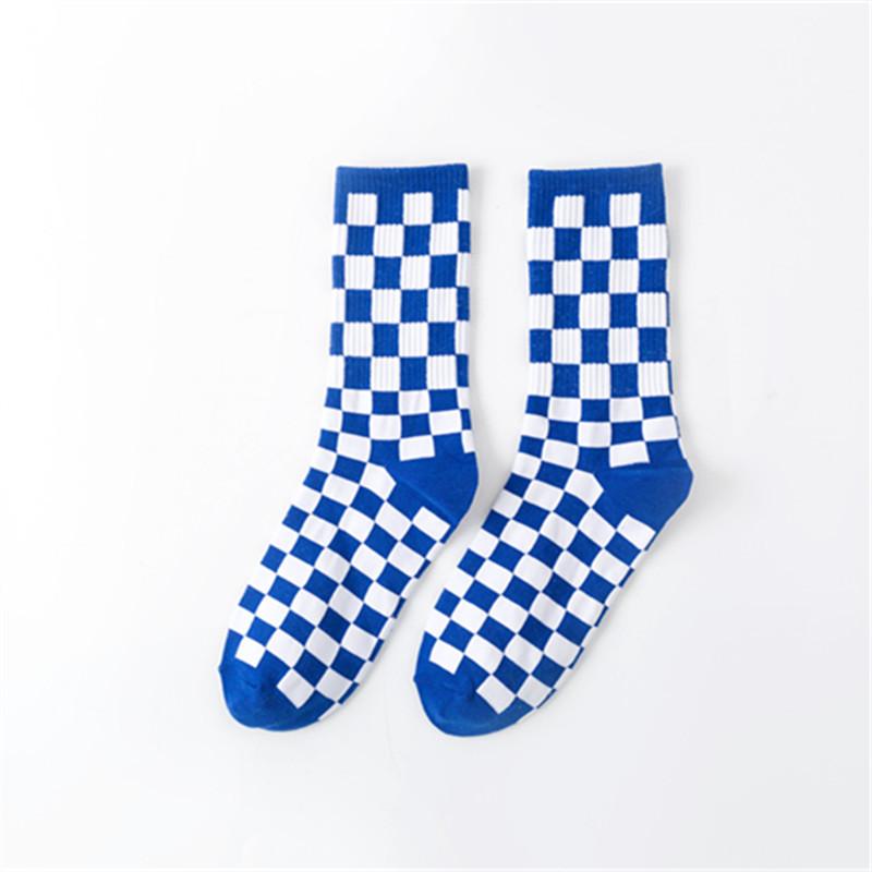 5 Paare Herbst- und Winter-Karosocken Damen Mid-Tube Herren- und Damen-Passstrümpfe