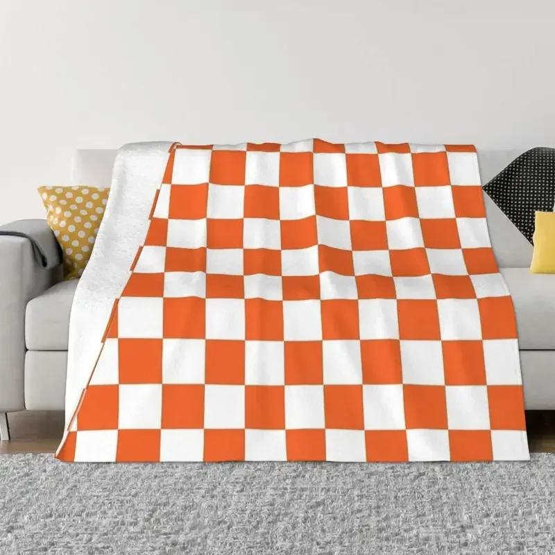 Tennessee Checkerboard Blankets Velvet Winter Checkered Portable Ultra-Soft Throw Blanket for Home Outdoor Bedspreads