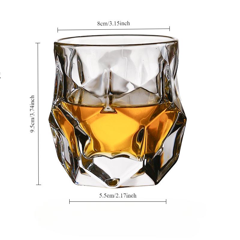 Tasse à whisky Liuling, tasse en cristal créative, tasse à vin étrangère haut de gamme, verre ménager, tasse à bière gravée, tasse de hockey sur glace
