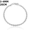 Creative Twisted Circle Chain Women Men Silver Color Bracelet Brand New High Quality 925 Fashion Jewelry Christmas Gift