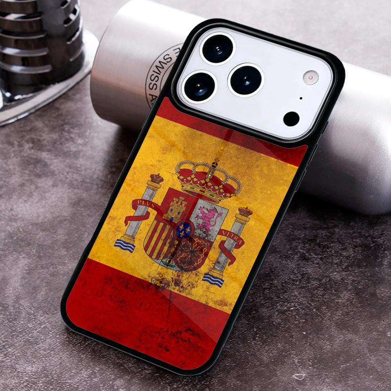 Étui de téléphone Drapeau Espagnol Espagne Pour iPhone 17,16e,15,14,13,12,11,Mini,Pro,MAX Coque Souple en Silicone