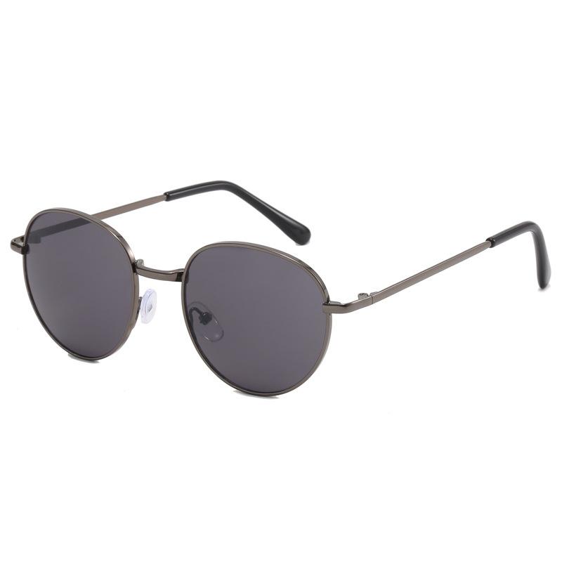 2025 children's sunglasses for male and female babies, oval shaped children's glasses New Straight Metal Sunglasses Metal