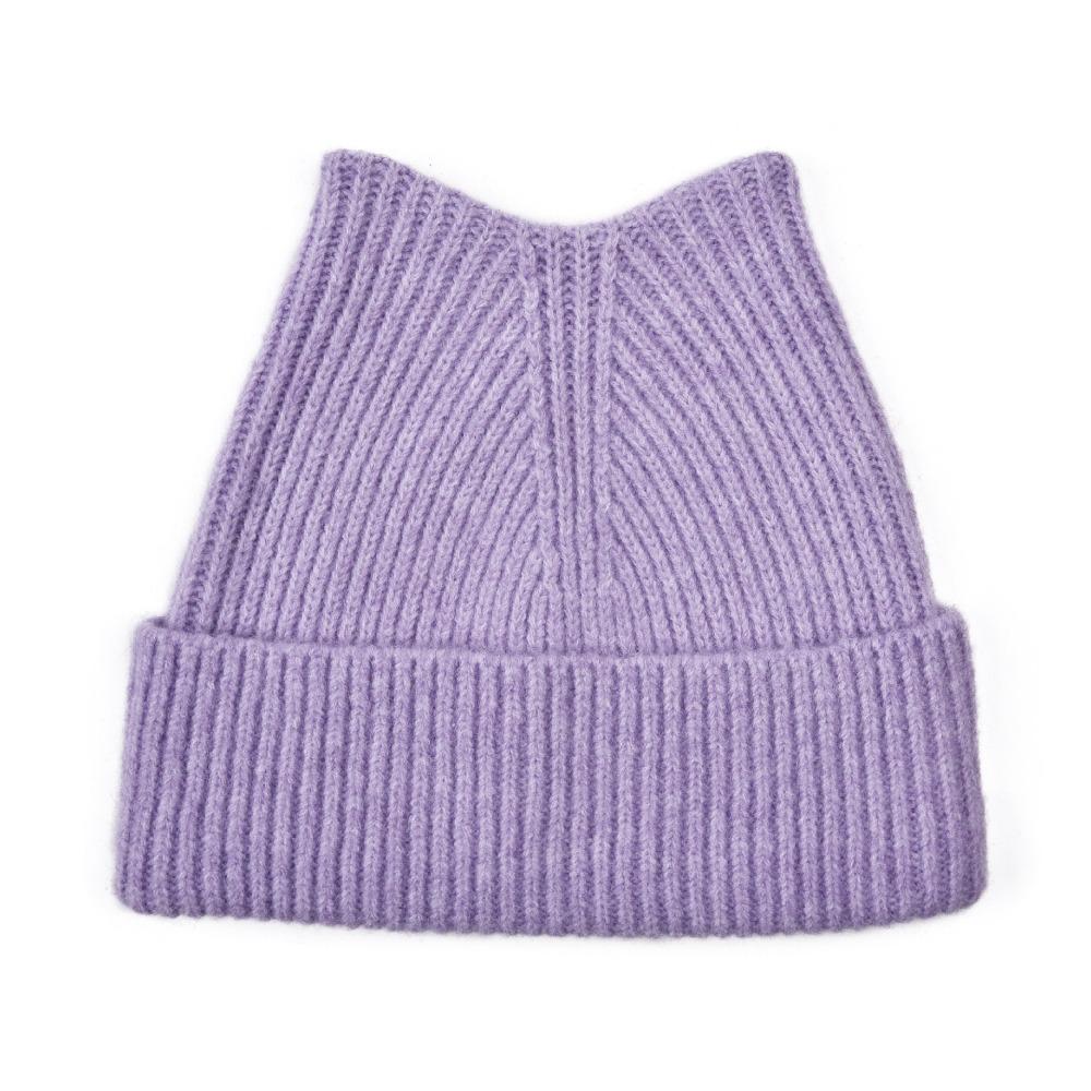 Warm Cat Ear Knitted Hat Solid Color Beanies Hat Ear-Protecting Wool Hat Ear Protection Hat
