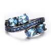 Women's Vintage Royal Blue Birthstone Ring Engagement Wedding Jewelry Size 6-10